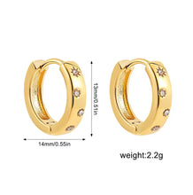 Load image into Gallery viewer, Blake Crystal Huggie Gold