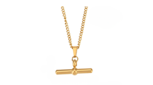 Load image into Gallery viewer, T-Bar Necklace Gold