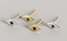 Load image into Gallery viewer, Evil Eye Stud Gold