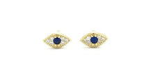 Load image into Gallery viewer, Evil Eye Stud Gold
