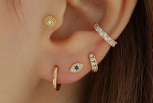 Load image into Gallery viewer, Evil Eye Stud Gold