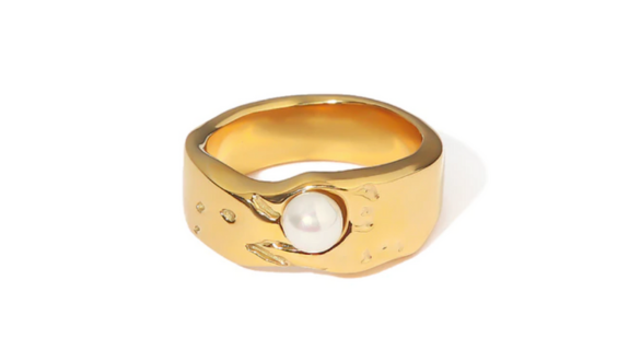 Drift Pearl Ring Gold