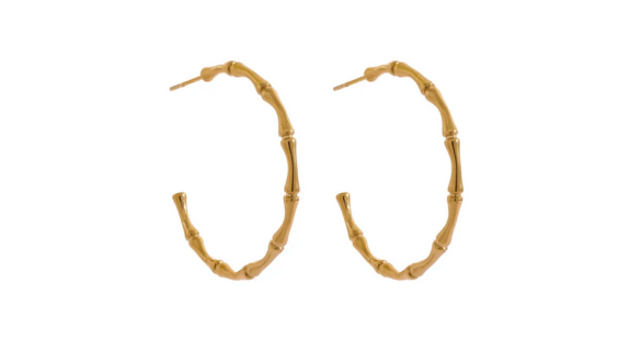 Bamboo C-Hoop Gold