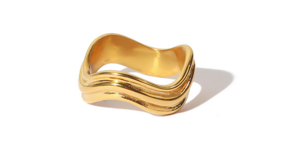 Siera Wave Ring Gold