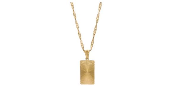 Veda Rectangle Necklace Gold