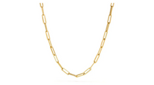 Load image into Gallery viewer, Paperclip Chain Necklace Gold
