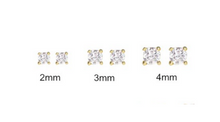 Load image into Gallery viewer, Sadi Clear Crystal Stud Gold
