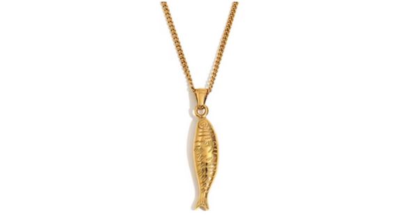 Fish Necklace Gold