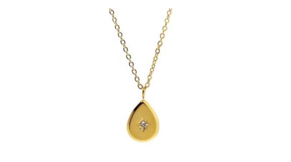 Auriga Tear Drop Necklace Gold
