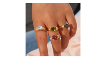 Load image into Gallery viewer, Elliptical Ruby Red Ring Gold
