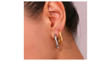 Load image into Gallery viewer, Karla Irregular Hoops Silver
