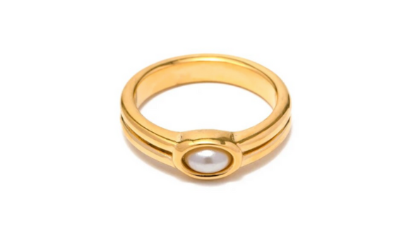 Symi Pearl Ring Gold