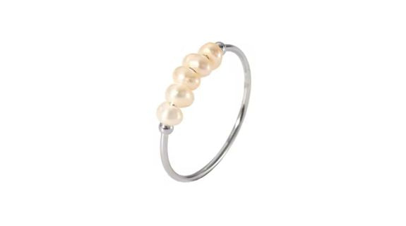 Lucy Pearl Ring Silver