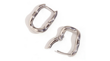 Load image into Gallery viewer, Karla Irregular Hoops Silver
