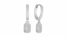 Load image into Gallery viewer, Orion Dangle Hoop Silver
