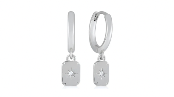 Orion Dangle Hoop Silver