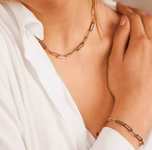 Load image into Gallery viewer, Paperclip Chain Necklace Gold
