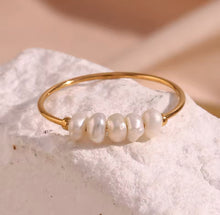 Load image into Gallery viewer, Lucy Pearl Ring Gold
