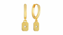 Load image into Gallery viewer, Orion Dangle Hoop Gold
