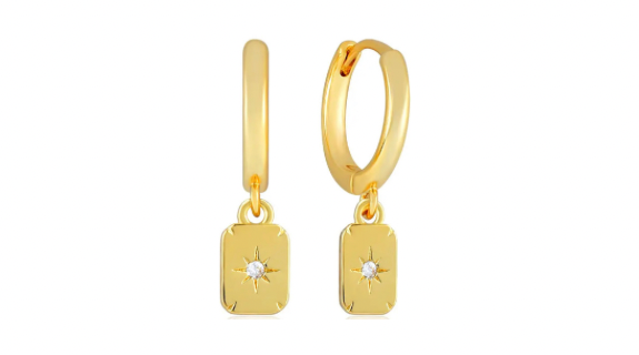 Orion Dangle Hoop Gold