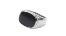 Load image into Gallery viewer, Amari Ring Silver with Black Stone

