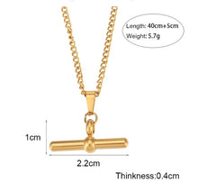 Load image into Gallery viewer, T-Bar Necklace Gold
