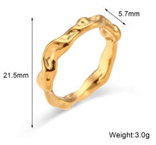Load image into Gallery viewer, Augustus Textured Ring Gold
