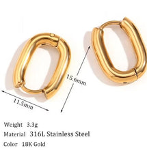 Load image into Gallery viewer, Odette Squoval Huggies Silver
