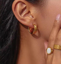 Load image into Gallery viewer, Alice Curved Textured Stud Gold
