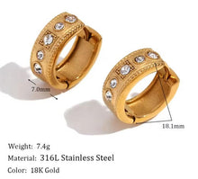 Load image into Gallery viewer, Clara Vintage Style Huggie Gold

