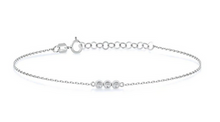 Load image into Gallery viewer, Amira Tri Crystal Bracelet Silver
