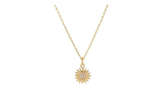 Sunflower Necklace Gold