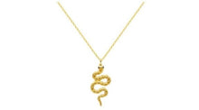 Load image into Gallery viewer, Medusa Snake Necklace Gold
