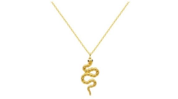 Medusa Snake Necklace Gold