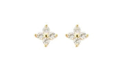 Quinn Clear Crystal Stud Gold