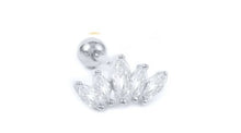 Load image into Gallery viewer, Liza Crown Crystal Single Stud  Silver
