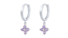 Load image into Gallery viewer, Quinn Purple Crystal Stud Silver
